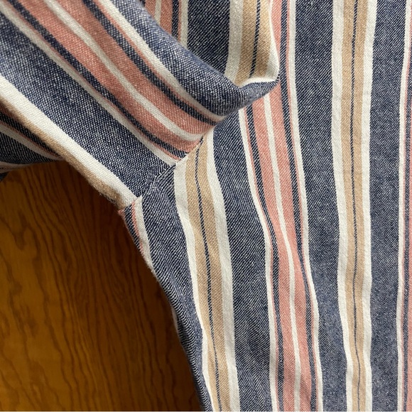 Dex Multi Coloured Striped High Waisted Self Tie Pants Size Small - Picture 7 of 14